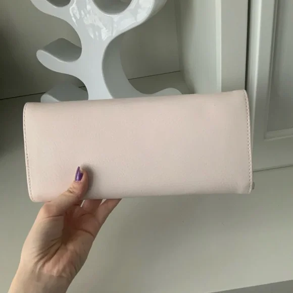 PANDORA Unforgettable Moments Pink Travel Jewelry Case Organizer Clutch Leather - Picture 3 of 16